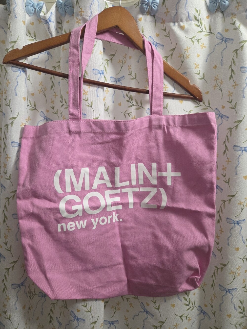 MALIN & GOETZ PINK CANVAS TOTE BAG